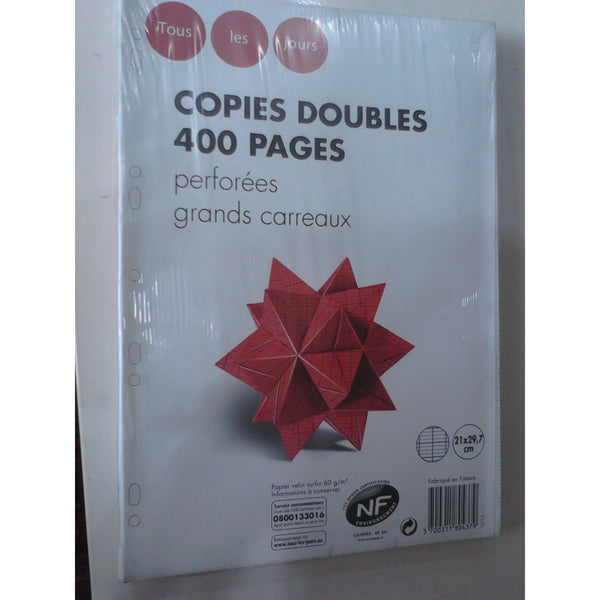 Copies doubles 400p perforées A4 seyes -20% - GEO Gabon Shop Online 