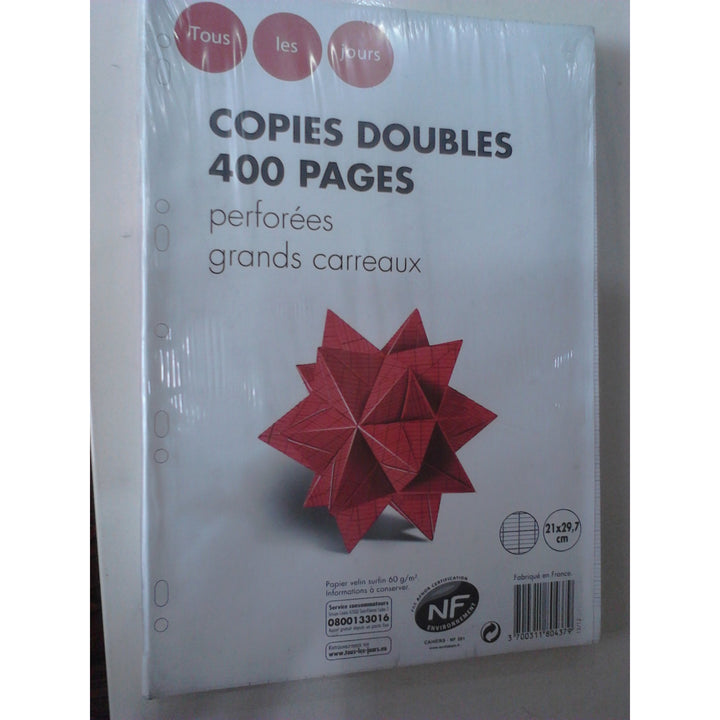 Copies doubles 400p perforées A4 seyes -20% - GEO Gabon Shop Online 