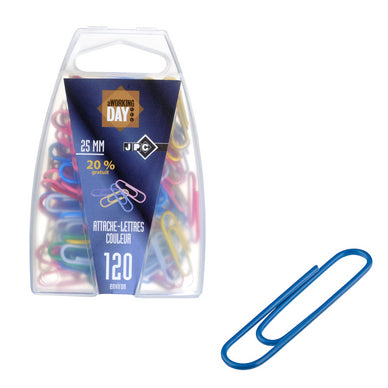 Trombones acier couleur 25mm Bte de 120 -20% - GEO Gabon Shop Online 