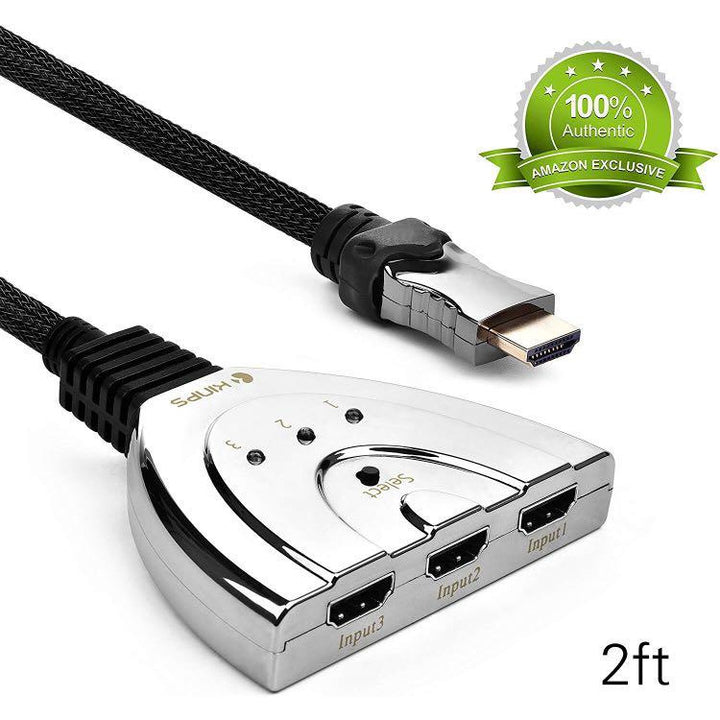 HDMI Switch 3E/1S (Câble 50cm) -40% - GEO Gabon Shop Online 