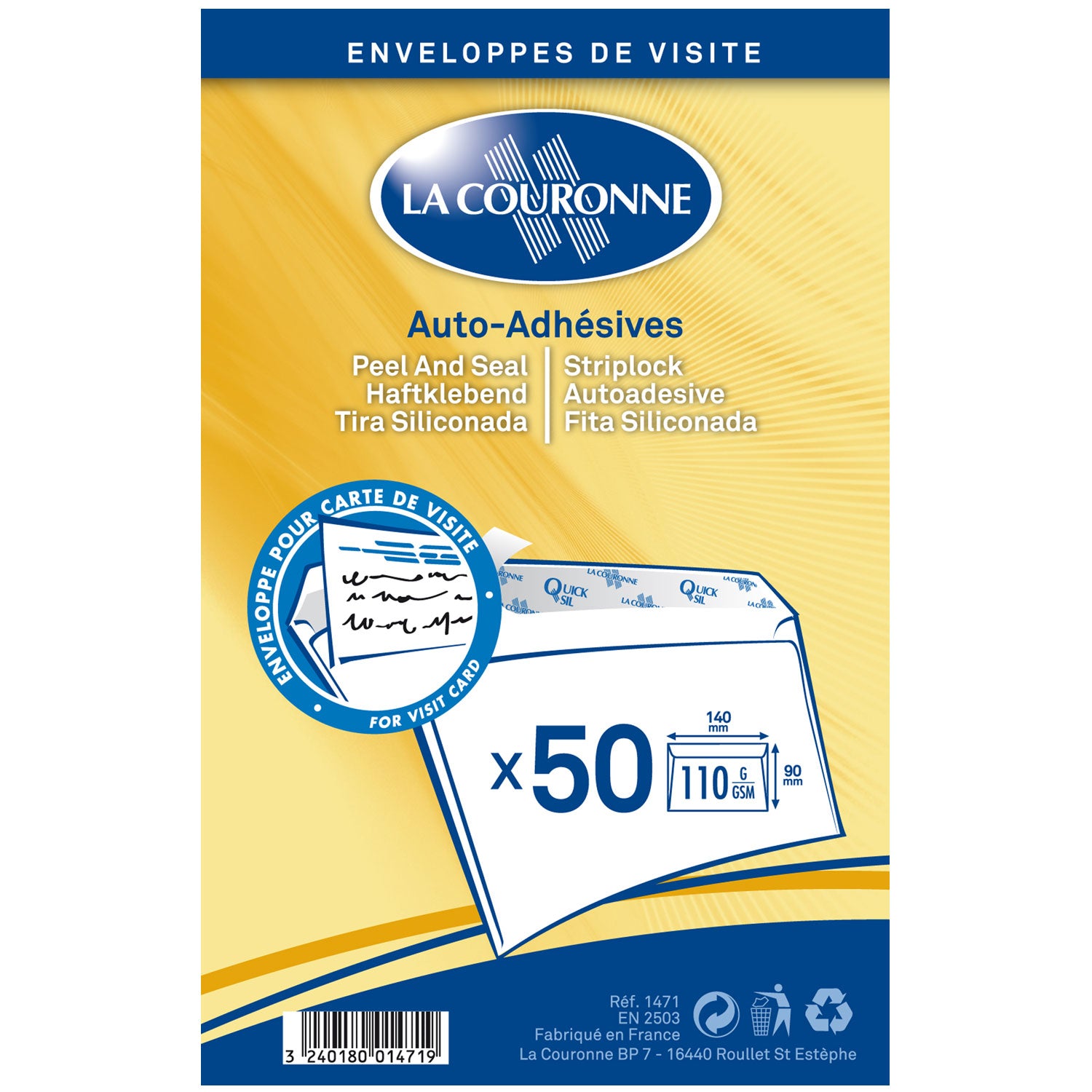 Enveloppes vélin blanc pour Cartes visite 90x140 paquet de 50 -20% - GEO Gabon Shop Online