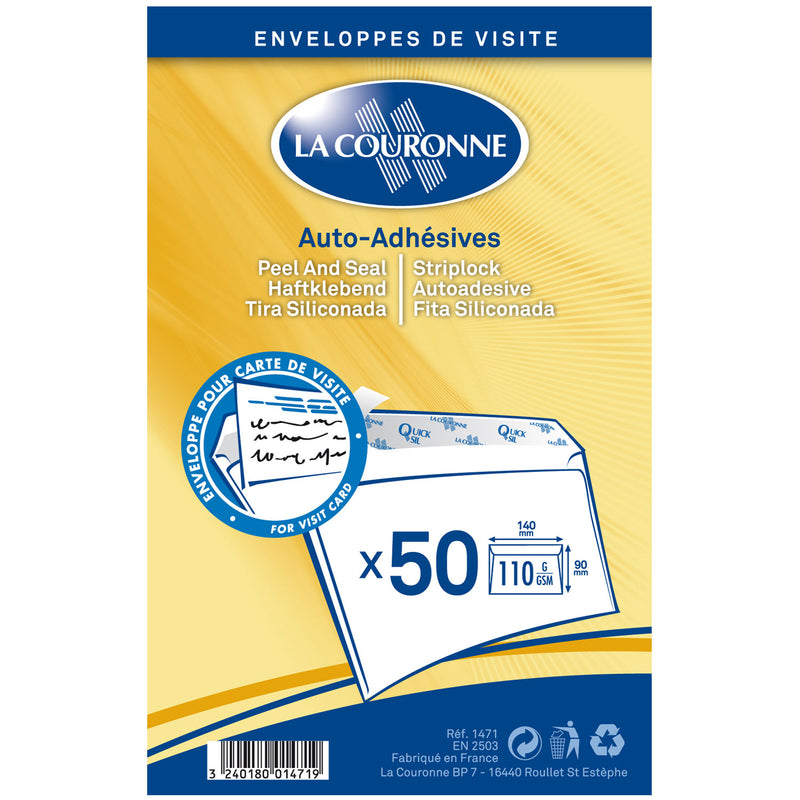 Enveloppes vélin blanc pour Cartes visite 90x140 paquet de 50 -20% - GEO Gabon Shop Online 