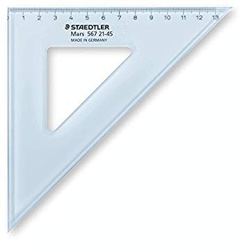 Equerre plastique bleu 45°/45° 21 cm -40% - GEO Gabon Shop Online 