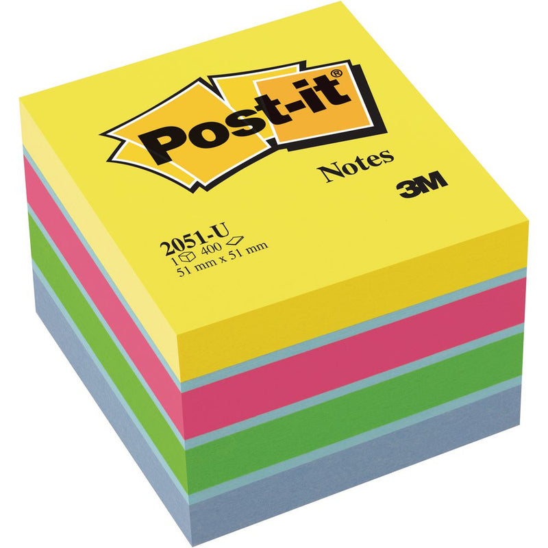 Post-it cube 4 couleurs 51x51 mm (4x100) -20% - GEO Gabon Shop Online 