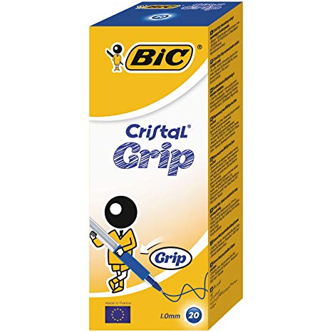 Stylos Bille médium Grip encre bleue boite de 20 -20% - GEO Gabon Shop Online 