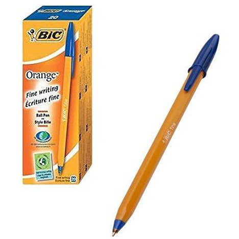 Stylos Bille fin Orange encre bleue boite de 20 -20% - GEO Gabon Shop Online 