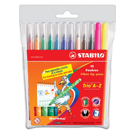 Feutres de coloriage Trio A-Z pochette de 12 -25% - GEO Gabon Shop Online 