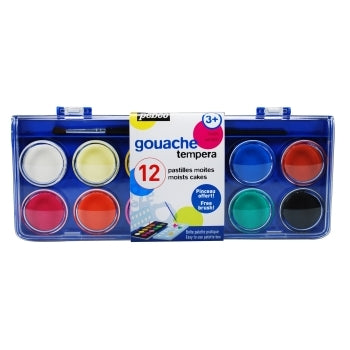 Aquarelle 12 Godets + 1 Pinceau -23% - GEO Gabon Shop Online 