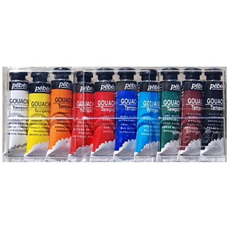 Gouache Tempera 10 tubes 10ml Ass Coul -25% - GEO Gabon Shop Online 