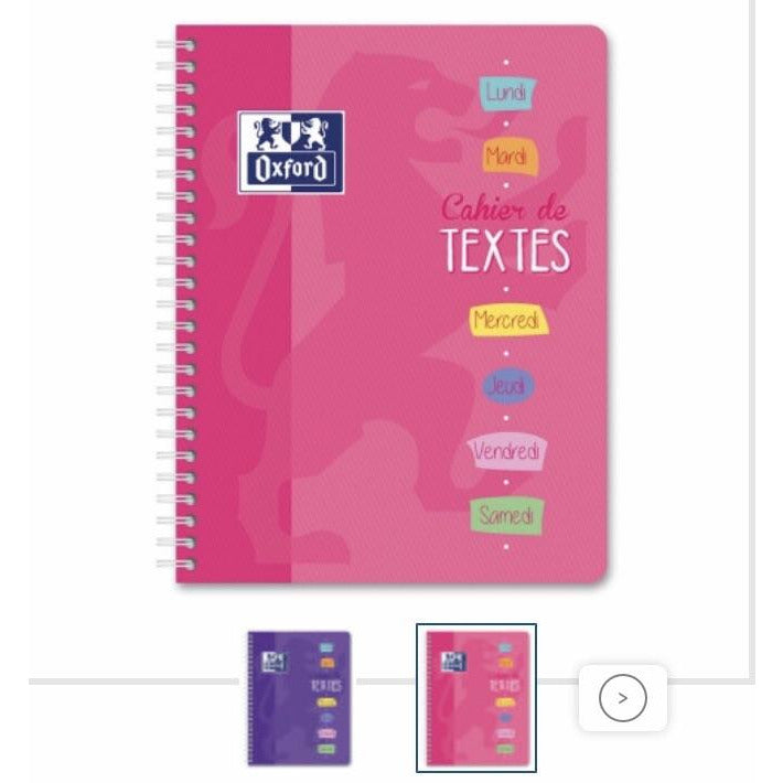 Cahier de Textes Spirale 17x22 148p 90g -25% - GEO Gabon Shop Online 