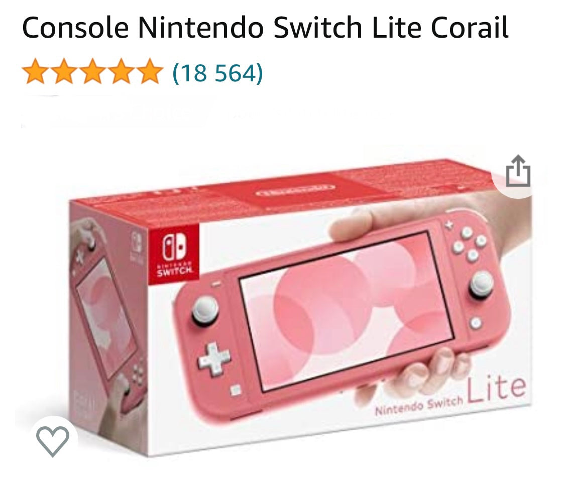 Nintendo Switch lite Corail -10% - GEO Gabon Shop Online