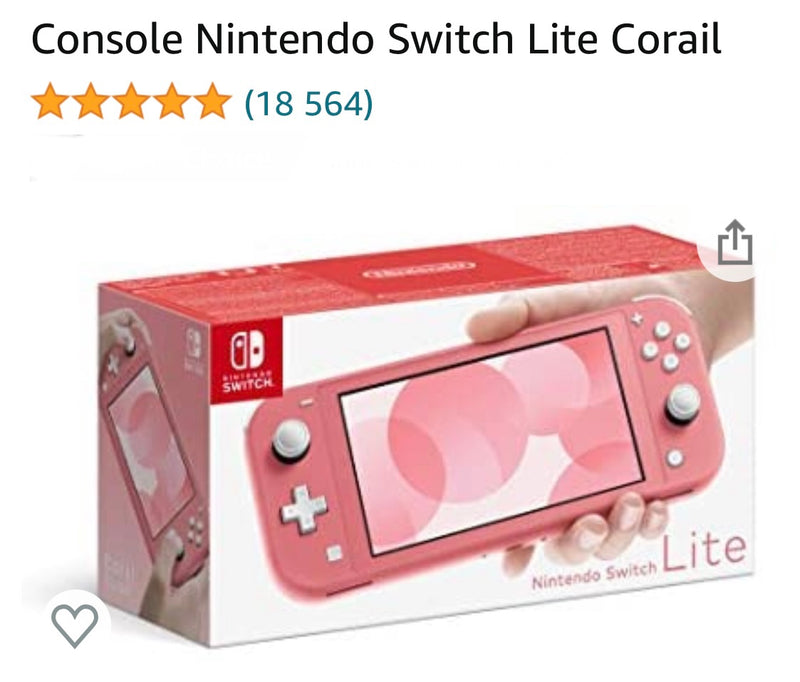 Nintendo Switch lite Corail -10% - GEO Gabon Shop Online 