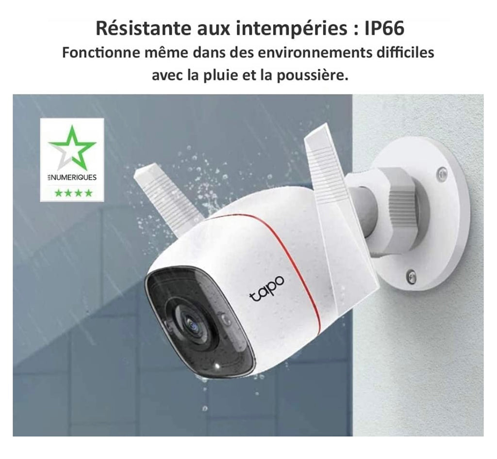 Tapo Caméra Wifi de surveillance extérieure 360 iOS/Androïd -19.900F