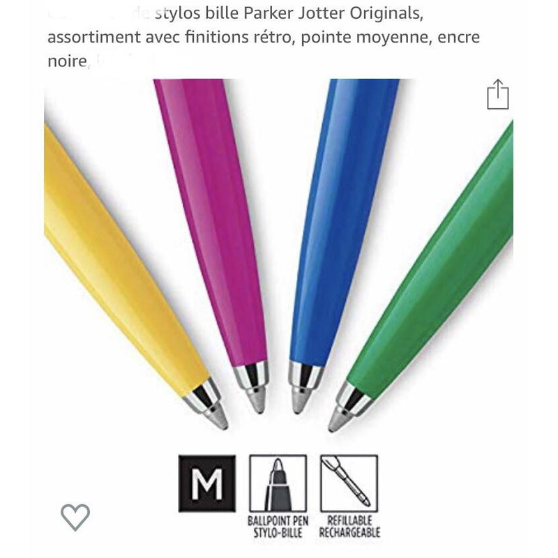 Stylo Bille Parker Jotter Bleu encre noire corps plastique/chromé -33% - GEO Gabon Shop Online 