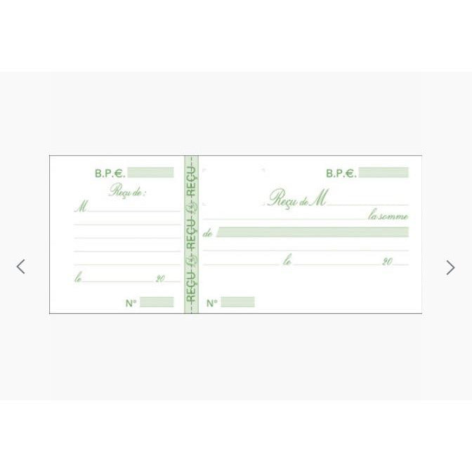 Manifold Carnet 50 Reçus à souche 10x18.5 cm -20% - GEO Gabon Shop Online 