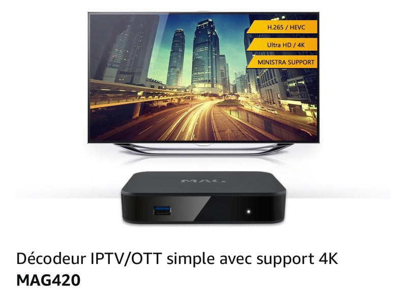 Offre spéciale Décodeur TV 4K Ultra HD + 1 an d’abonnement TV -28% - GEO Gabon Shop Online 