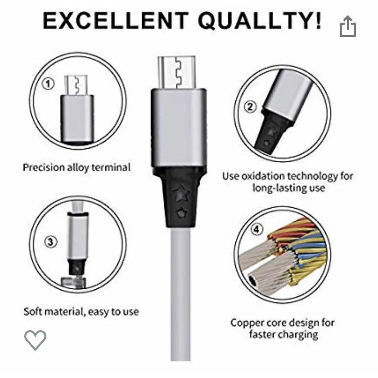 Câble 4 en 1 (2 Lightning/1 MicroUsb/1 Usb C) 1m -33% - GEO Gabon Shop Online 