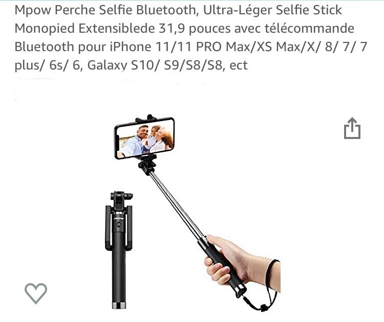 Mpow Perche Selfies Bluetooth -Promotion !!! - GEO Gabon Shop Online