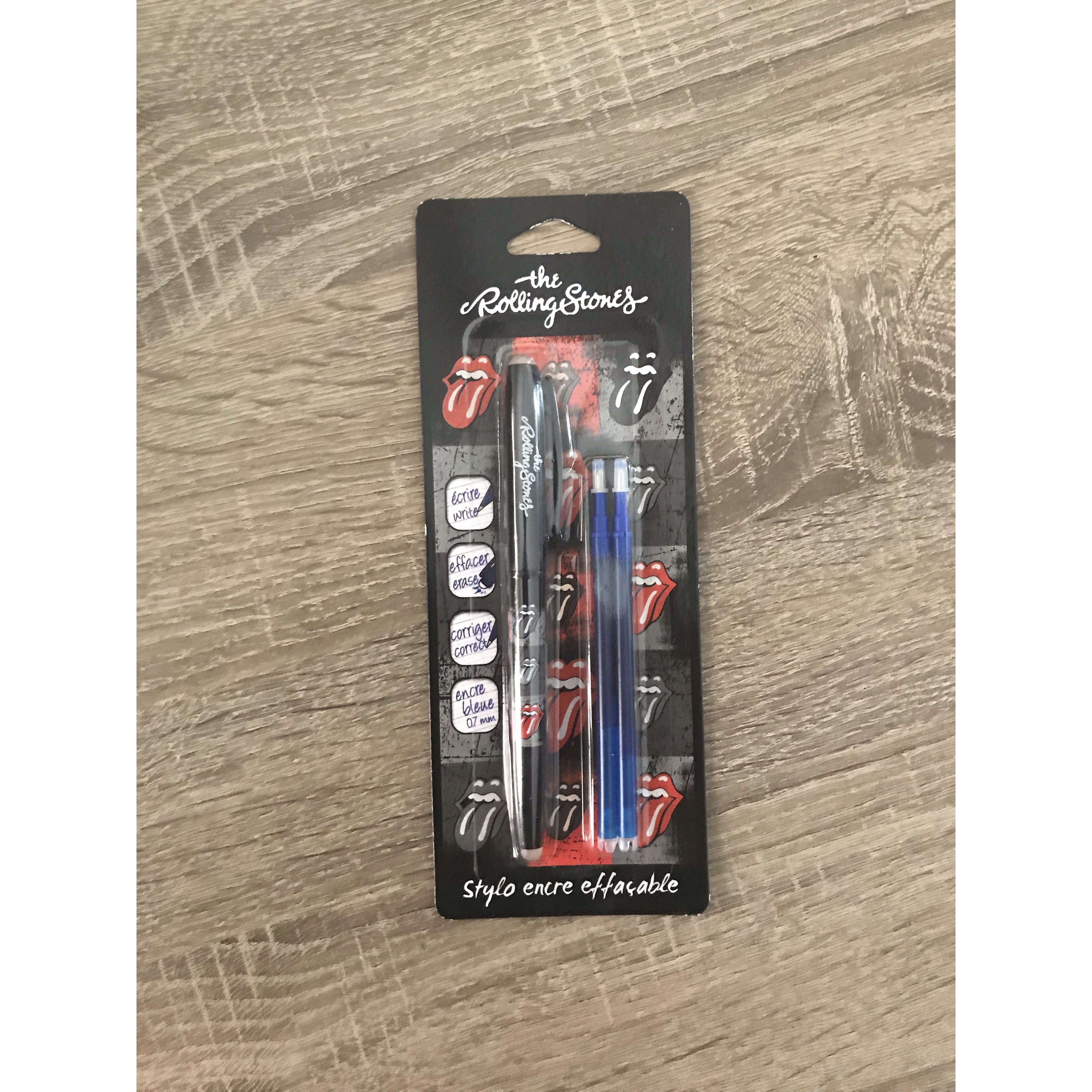 Rolling Stones Roller encre effaçable bleu 0.7 + 2 rech -20% - GEO Gabon Shop Online 