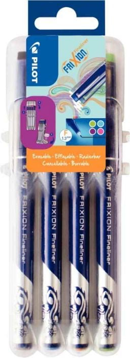 Frixion Fineliner encre effaçable 1.3 Blister de 4 coloris fun + gomme -25% - GEO Gabon Shop Online 