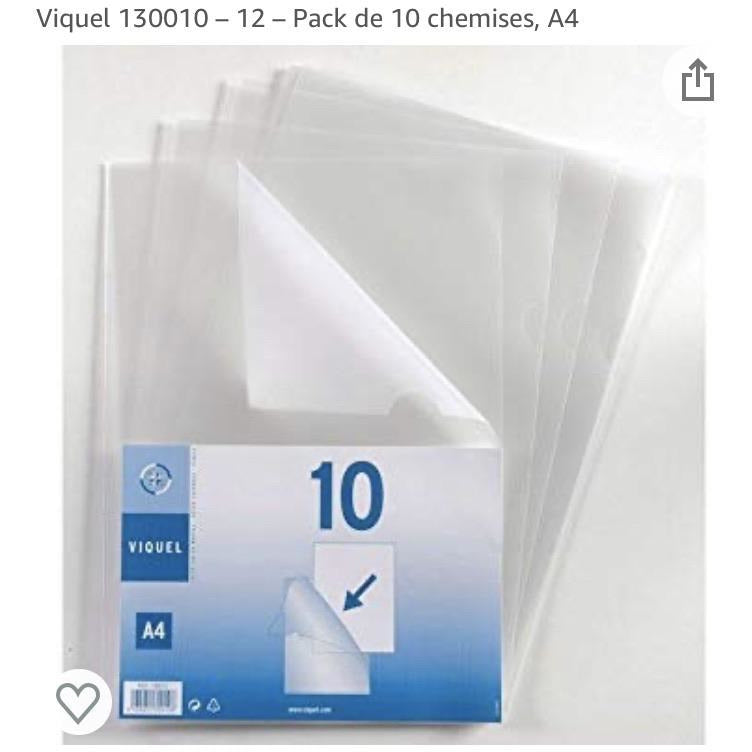 Pochettes Coin A4 PP paquet de 10 -20% - GEO Gabon Shop Online 