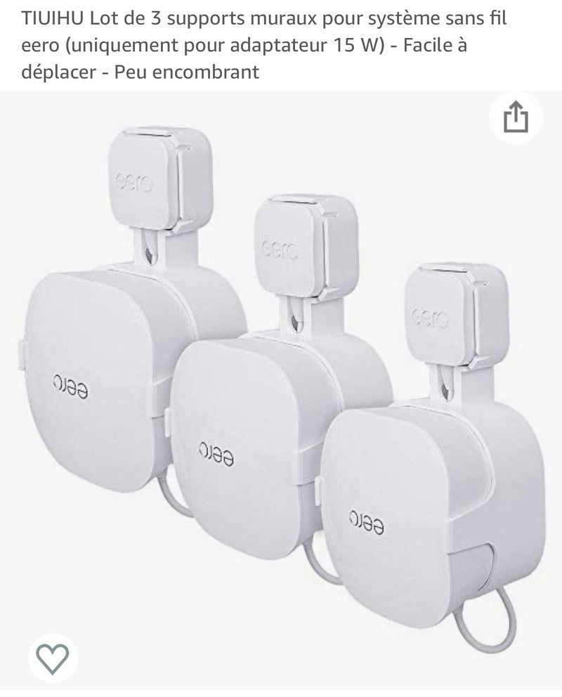 Wifi Système Mesh 3 Supports muraux eero -20% - GEO Gabon Shop Online 