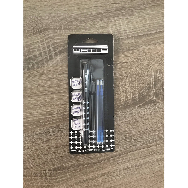 Wati B Roller encre effaçable bleu 0.7 + 2 rech -20% - GEO Gabon Shop Online 