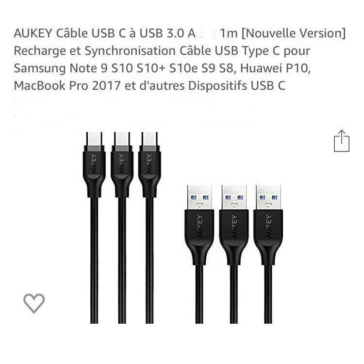Câble USB type C 1m -33% - GEO Gabon Shop Online 