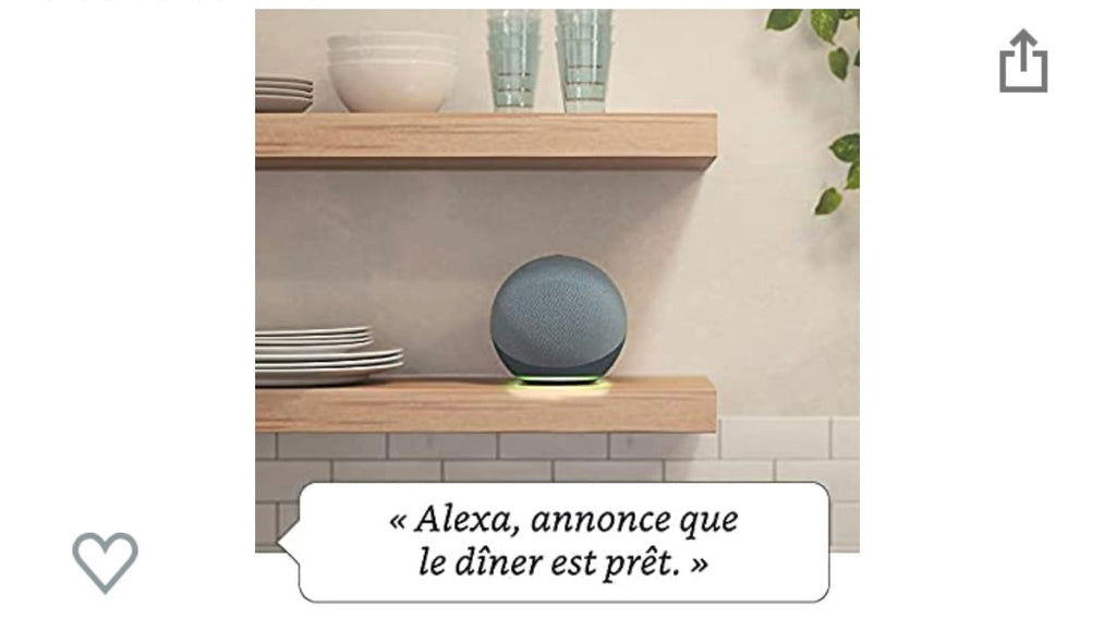 Echo 4 Enceinte Connectée Noir Anthracite avec Alexa -30.000F