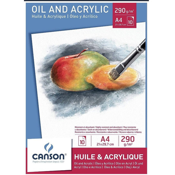 Canson Bloc 10f A4 Huile & Acrylique -20% - GEO Gabon Shop Online 