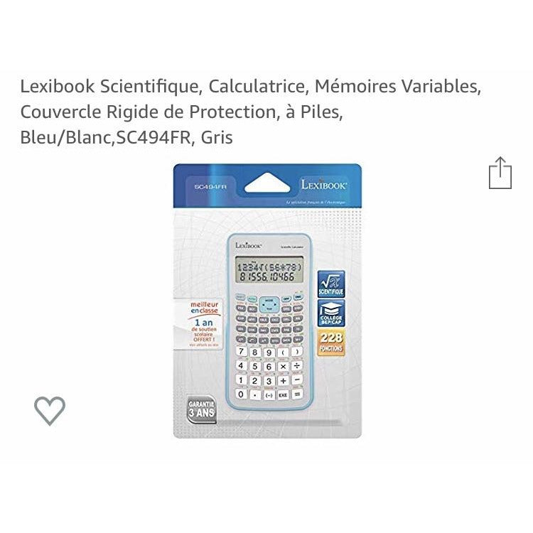 Calculatrice Scientifique SC494FR (Collège/Bep/Cap) -32% - GEO Gabon Shop Online 