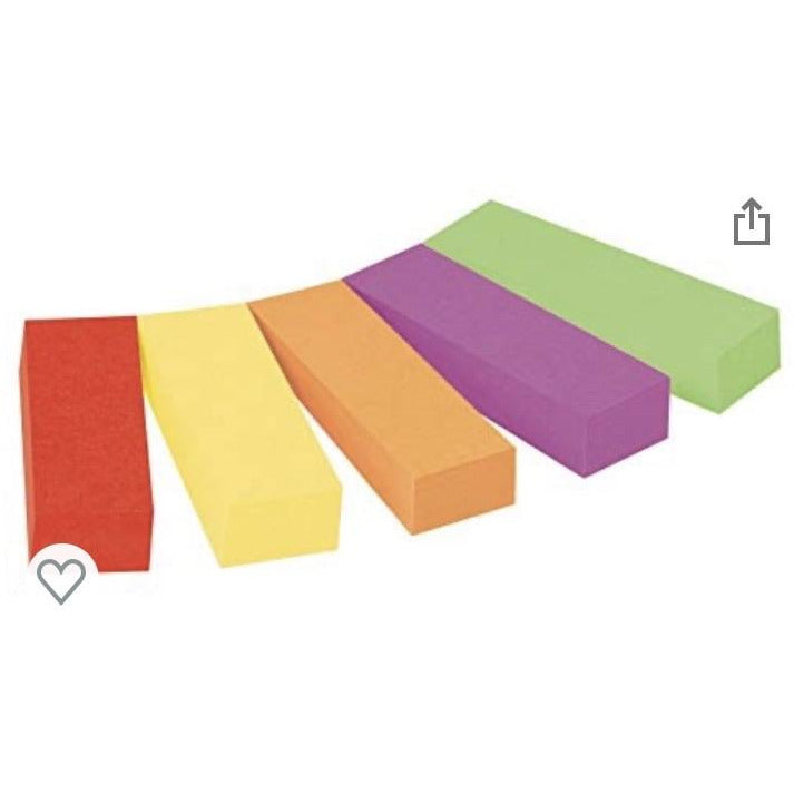 Post-it marque-pages 15x50mm ass coul (5x100) -20% - GEO Gabon Shop Online 