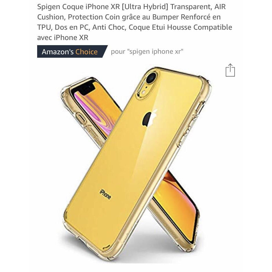 Coque transparente avec Bumper iPhone XR -50% - GEO Gabon Shop Online