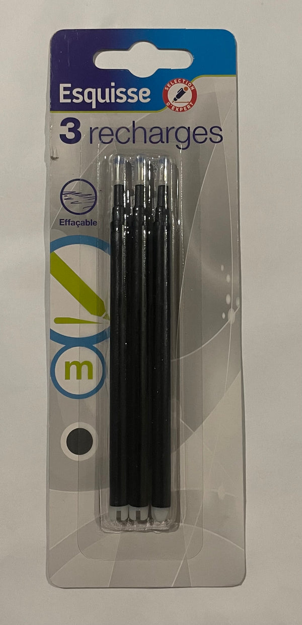Recharges Encre effaçable 0.7 noir Blister de 3 -28% - GEO Gabon Shop Online 