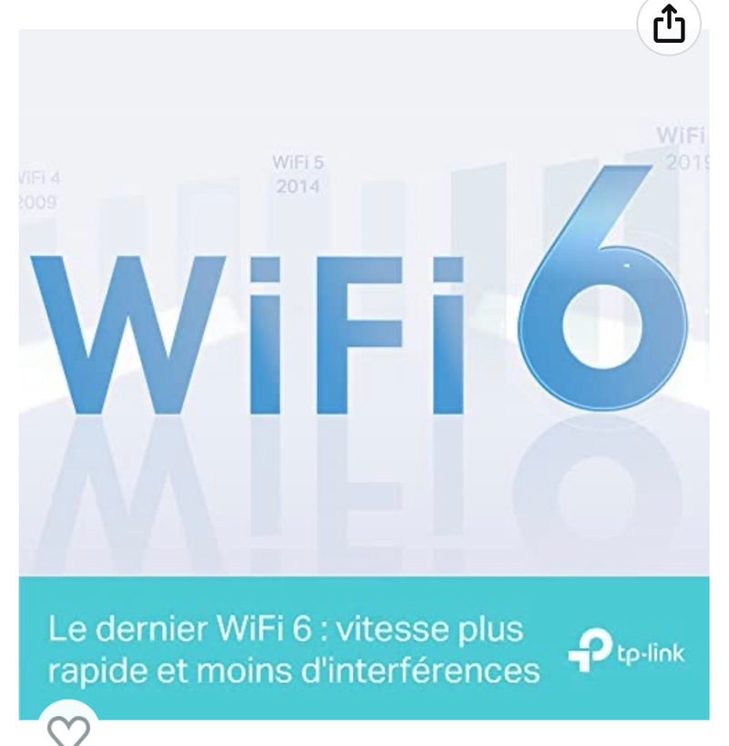 Wifi 6/3gbps Routeur TP-Link AX3000 -19.000F