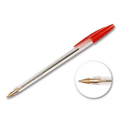 Stylo Bille Cristal médium encre rouge -20% - GEO Gabon Shop Online 