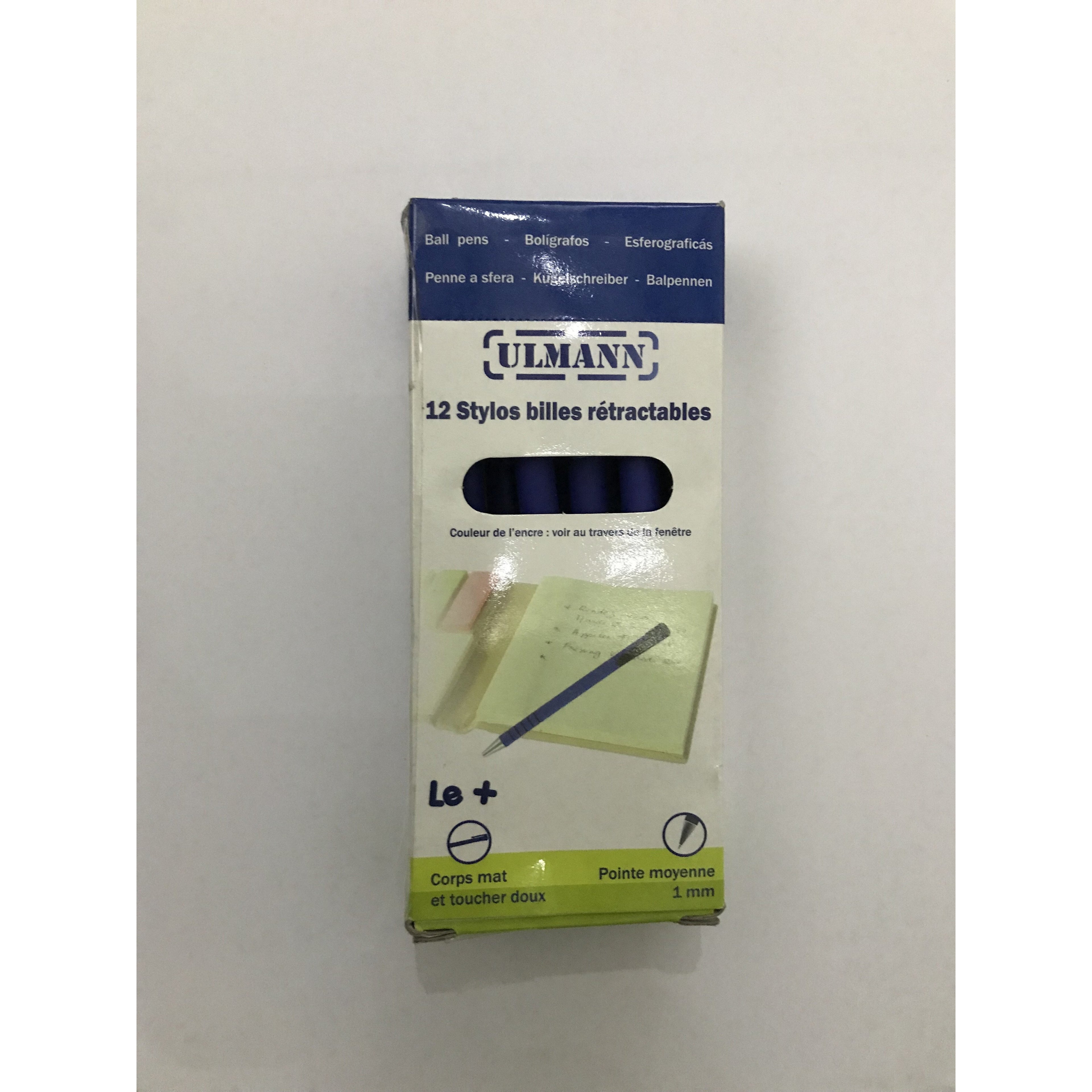 Stylos billes rétractables encre bleu Bte de 12 -20% - GEO Gabon Shop Online 