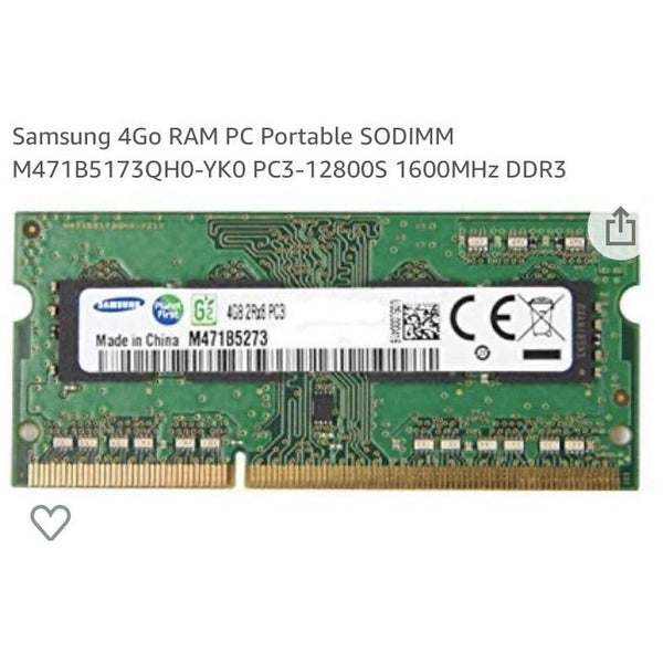 Samsung DDR3 SO-DIMM 4Go -50% - GEO Gabon Shop Online 