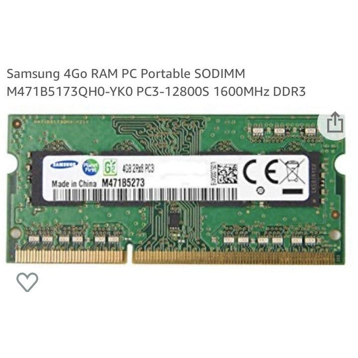 Samsung DDR3 SO-DIMM 4Go -50% - GEO Gabon Shop Online 