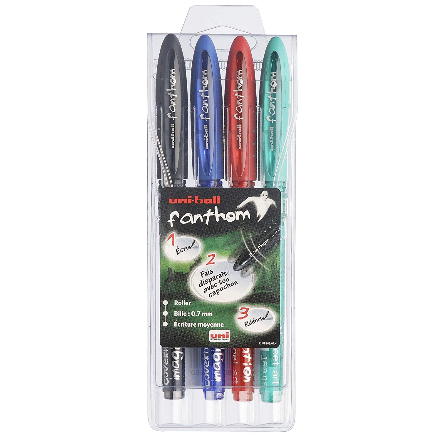 Rollers gel Fanthom encre effaçable 0.7 blister de 4 coul -25% - GEO Gabon Shop Online 