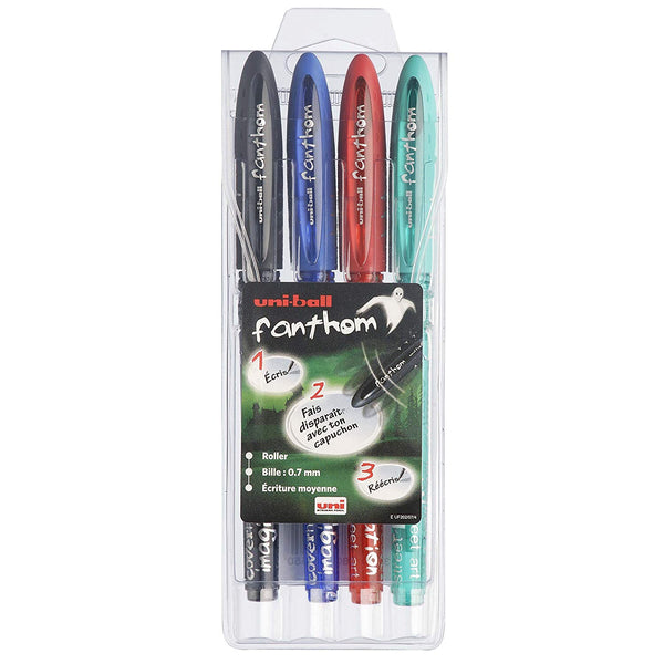 Rollers gel Fanthom encre effaçable 0.7 blister de 4 coul -25% - GEO Gabon Shop Online 
