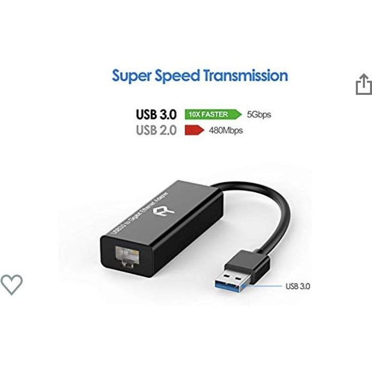 Adaptateur USB 3.0 -> Ethernet gigabit -50% - GEO Gabon Shop Online 