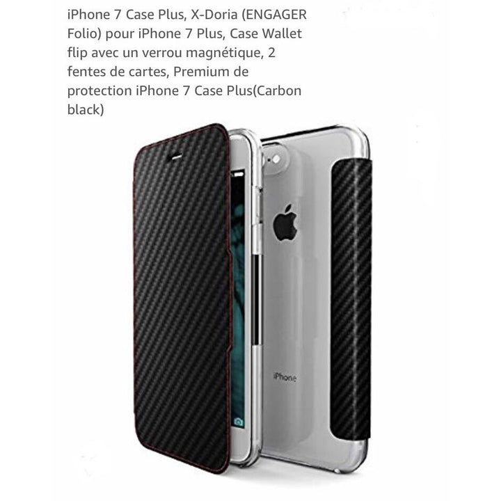 Etui Portefeuille noir Iphone 7/8 -Destockage !!! - GEO Gabon Shop Online 
