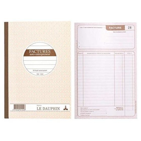 Manifold 50 Factures A5 14x21cm dupli autocopiants -20% - GEO Gabon Shop Online 