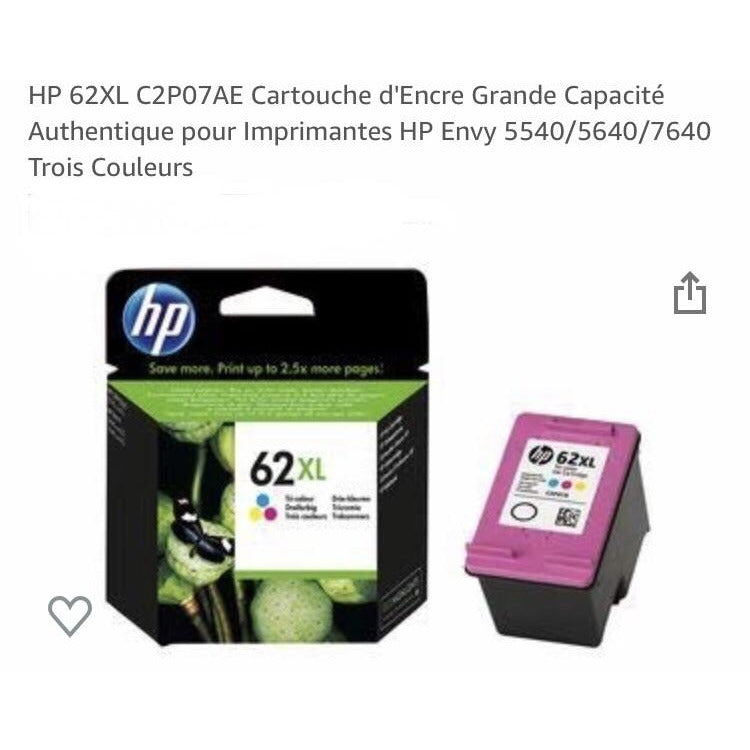 Cartouche encre N° 62XL Couleur -44% - GEO Gabon Shop Online 