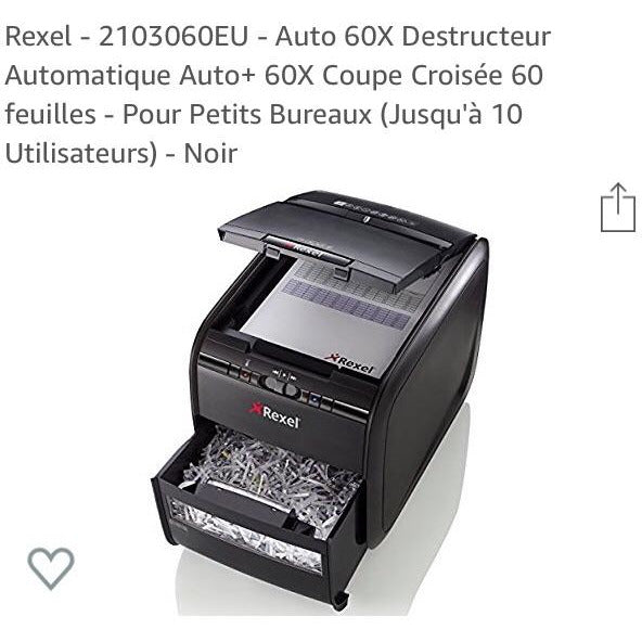 Destructeur documents A4 Rexel Auto+ 60x -20% - GEO Gabon Shop Online 
