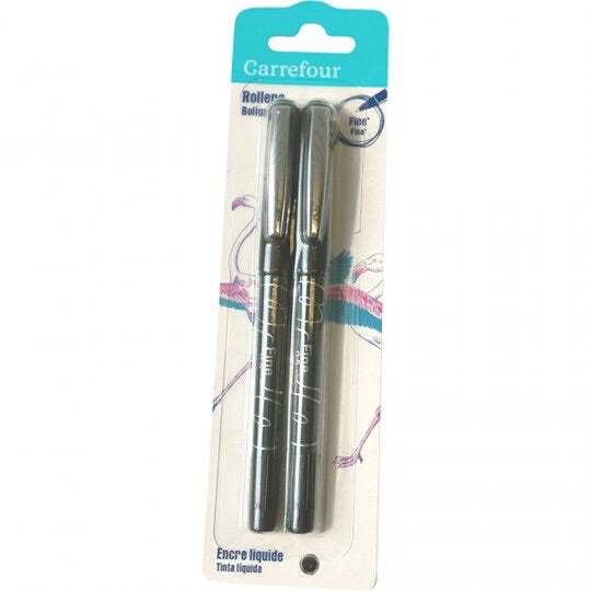 Rollers encre liquide noir 0.5 blister de 2 -20% - GEO Gabon Shop Online 