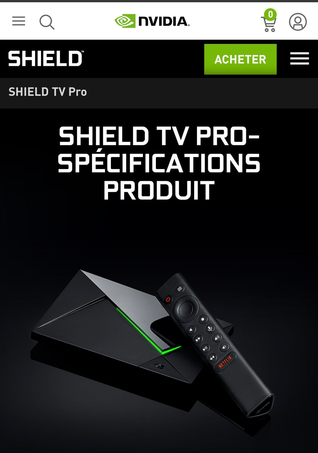 Promotion Box Androïd TV Nvidia SHIELD TV Pro 4K + Câble HDMI -50.000F - GEO Gabon Shop Online 