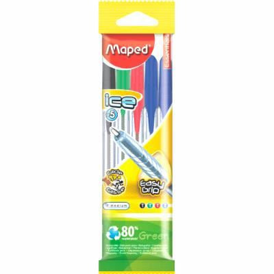 Stylos bille médium ice sachet de 4 couleurs -15% - GEO Gabon Shop Online 