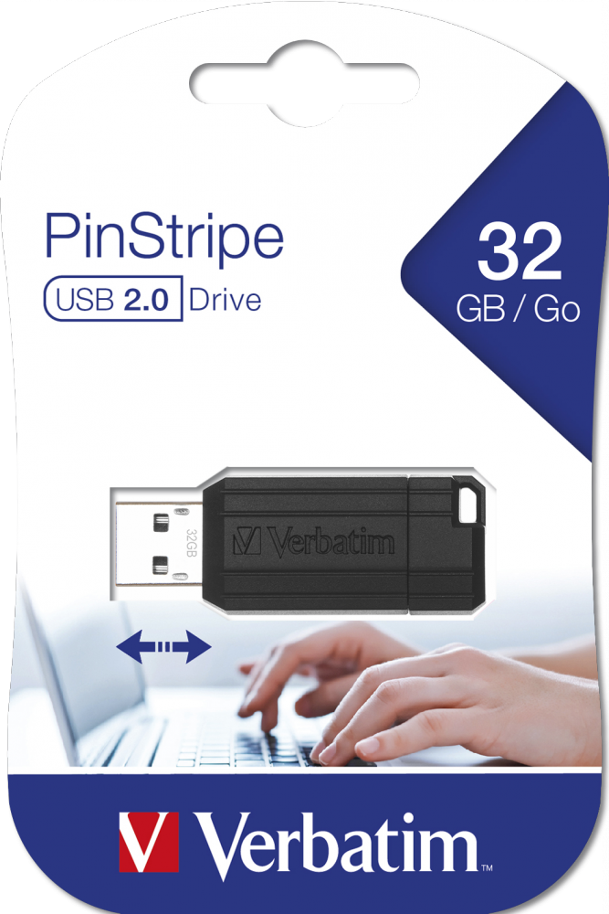 Clé USB 32 Gb 2.0 Verbatim Pinstripe -Destockage !!! - GEO Gabon Shop Online 